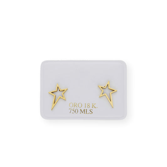 Pendientes estrella fugaz Oro 18K