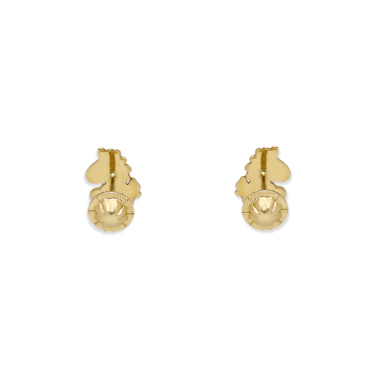 Pendientes Bebé Unicornio Peluche Esmaltado de Oro 18K