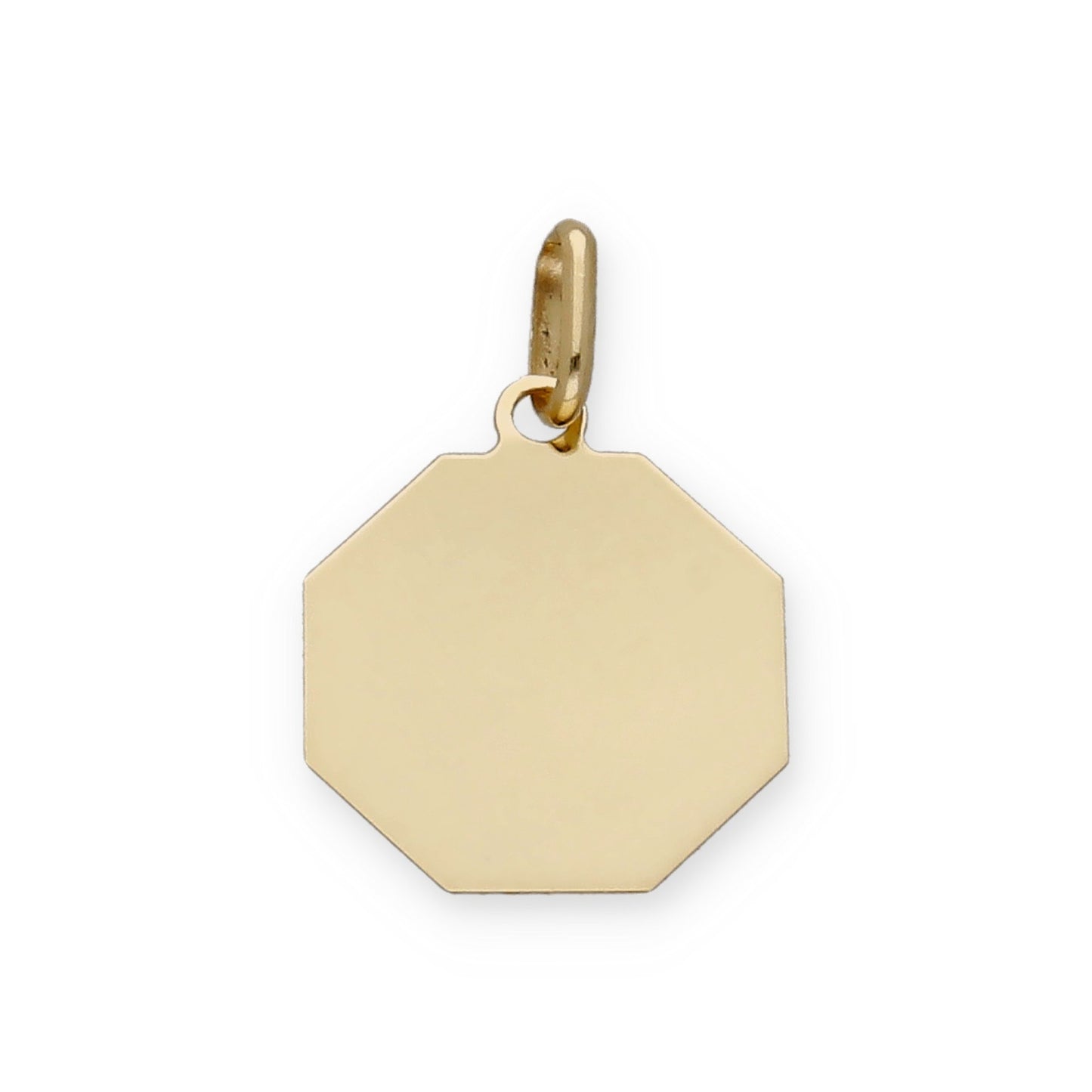 Medalla Virgen Niña Octagonal Primera Comunión de Oro 18K