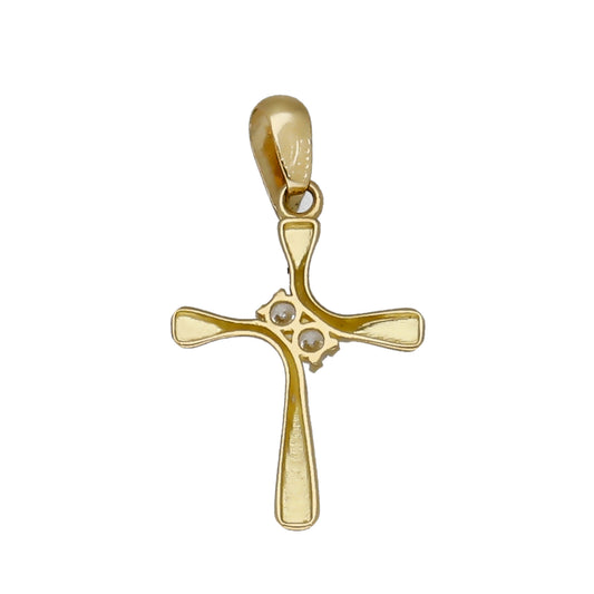 Cruz de Oro 18k y Circonitas Modelo Osorno