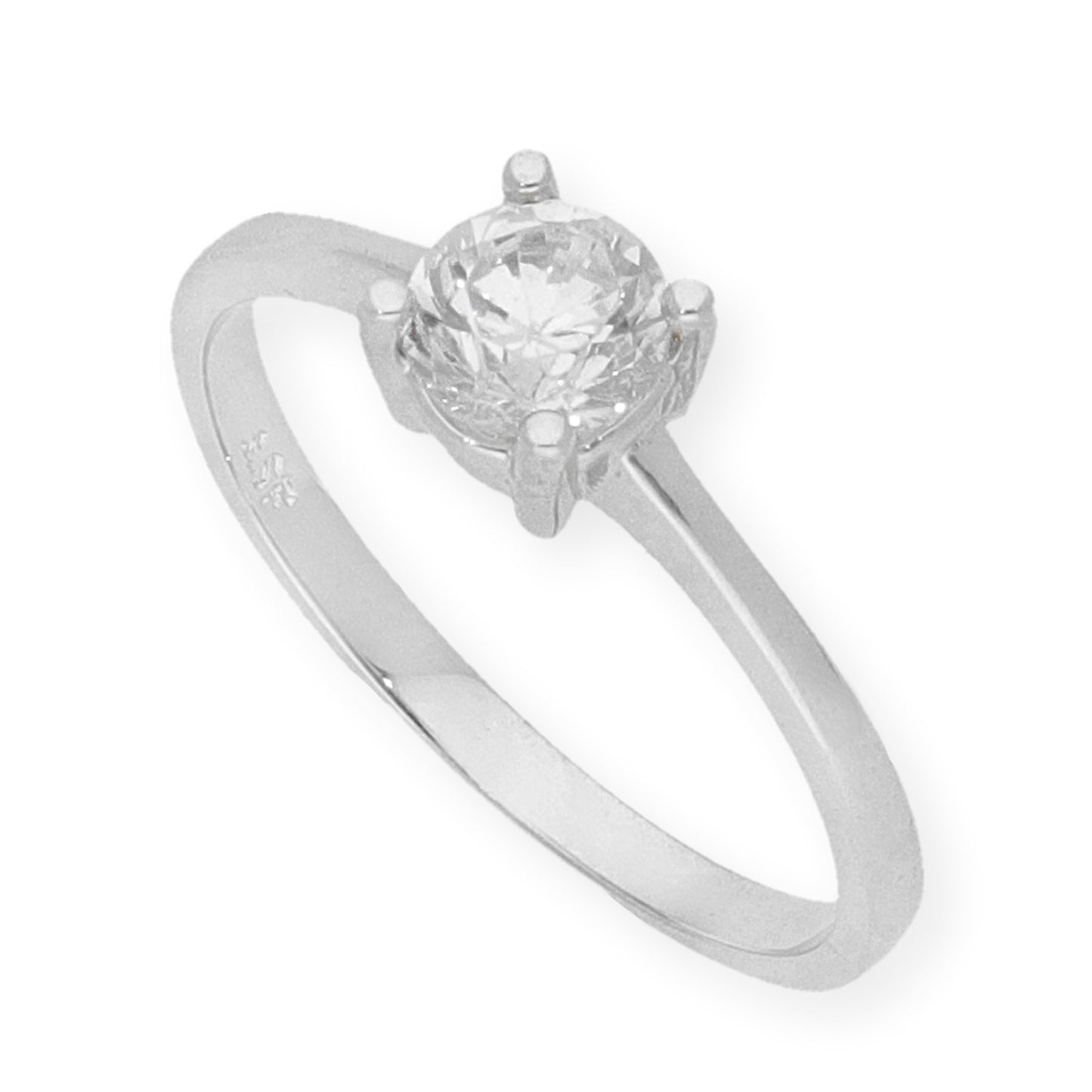 Solitario de Compromiso con Diamantes Certificado y Oro 18K