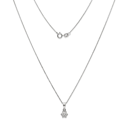 Collar con Colgante Lumia en Oro Blanco 18K y Diamante 0.30ct 6 Garras