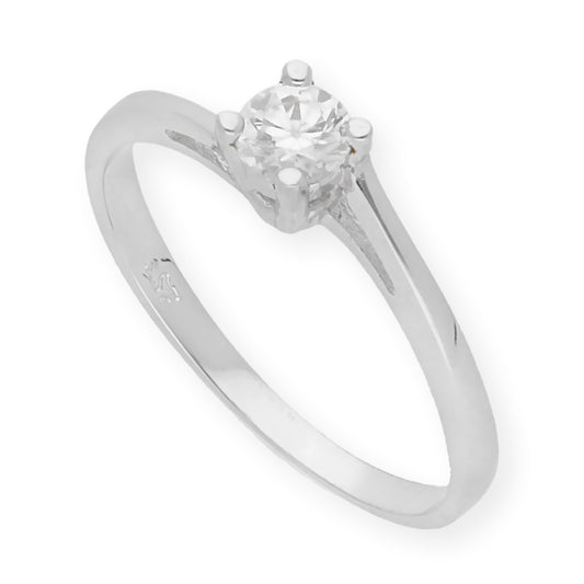 Solitario de Compromiso en Oro y Diamante Certificado