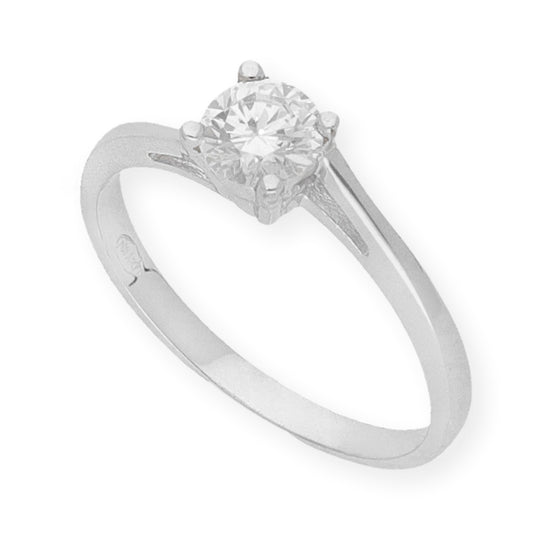 Solitario de Compromiso en Oro y Diamante Certificado