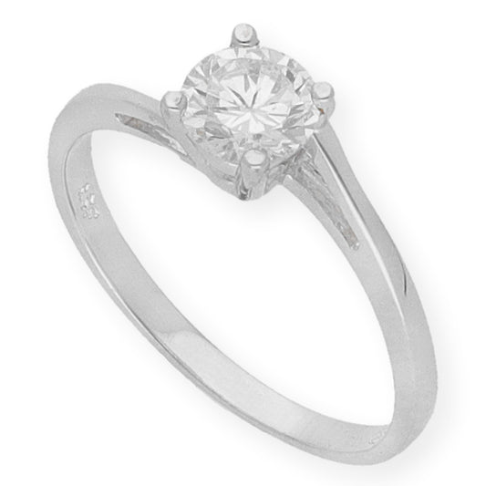 Anillo Modelo Constanza Oro Blanco 18k Diamante 0,30CT H-VS2 | Certificado IGI
