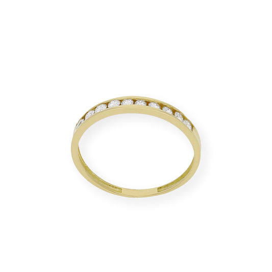 Anillo Alda Media Alianza en Oro 18k y Diamantes