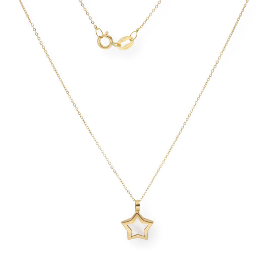 Colgante Estrella con nácar en Oro de Ley 18k