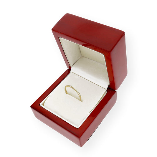 Anillo Cielo Media Alianza en Oro 18k y Circonitas