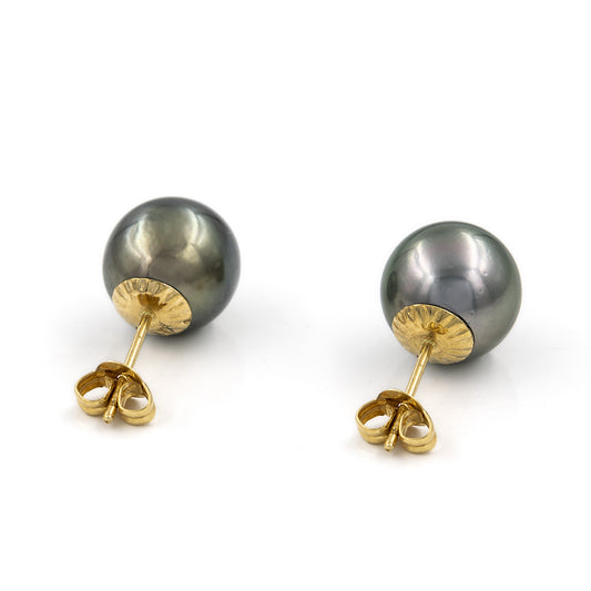 Pendientes de Perlas de Tahití y Oro de Ley 18k