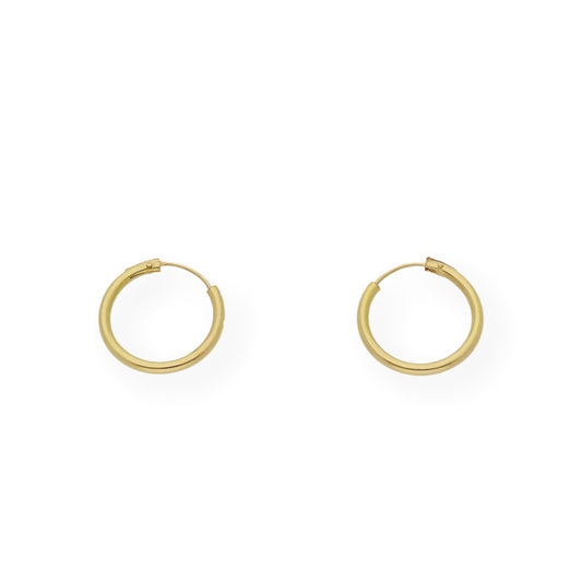 Pendientes Aro 13 mm en Oro 18K