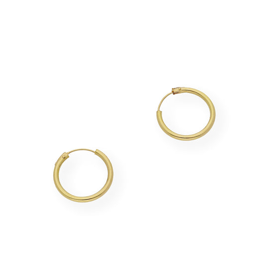 Pendientes Aro 13 mm en Oro 18K