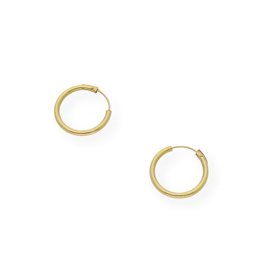 Pendientes Aro 13 mm en Oro 18K