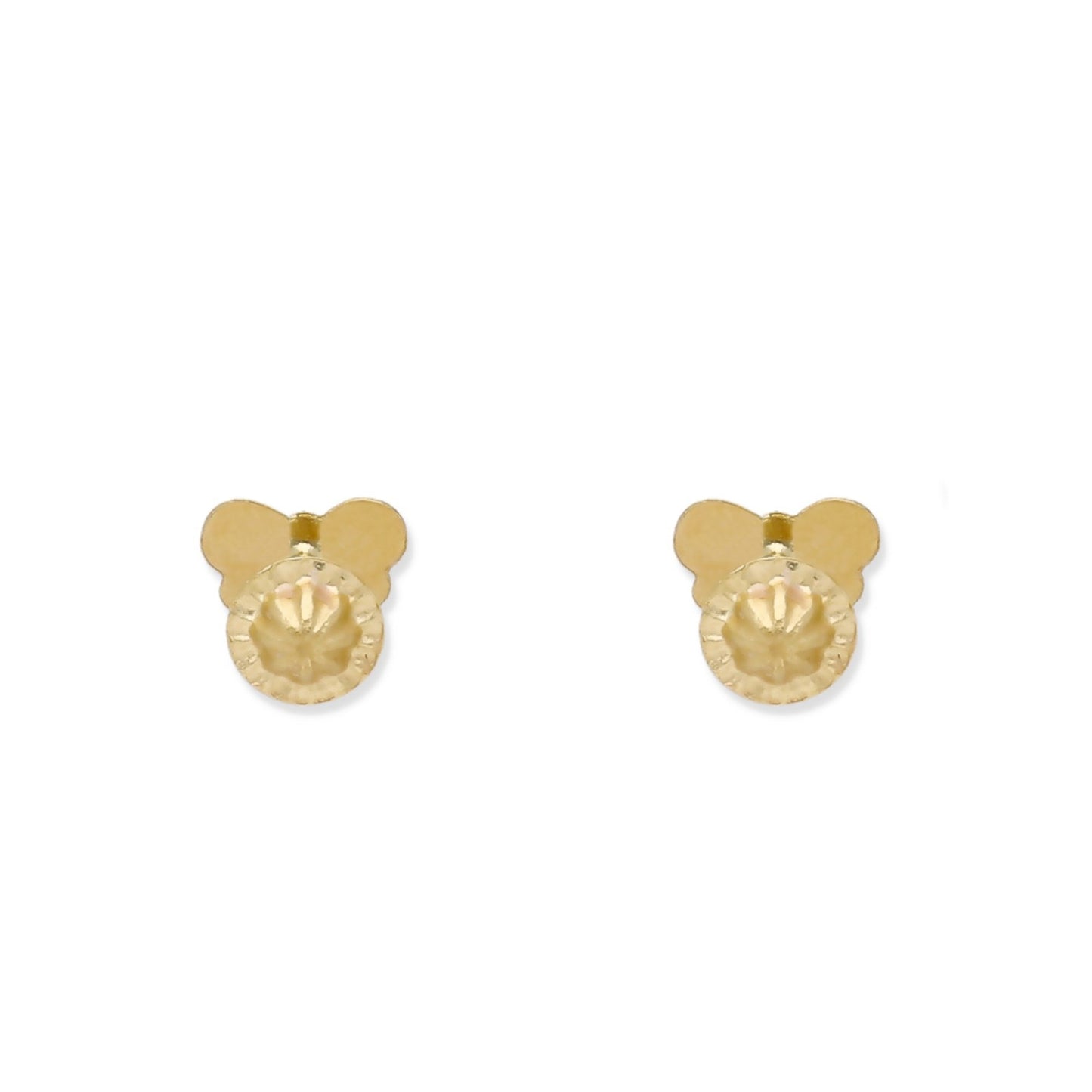 Pendientes Bebé Mariposa Esmaltada de Oro 18K