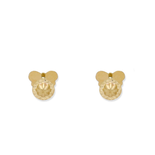 Pendientes Bebé Mariposa Esmaltada de Oro 18K