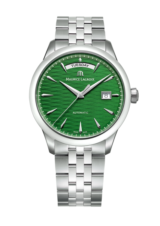 Reloj Maurice Lacroix 1975 AUTOMATIC VAGUES DU JURA GREEN 756058-SS002-630-1 - Edición Limitada
