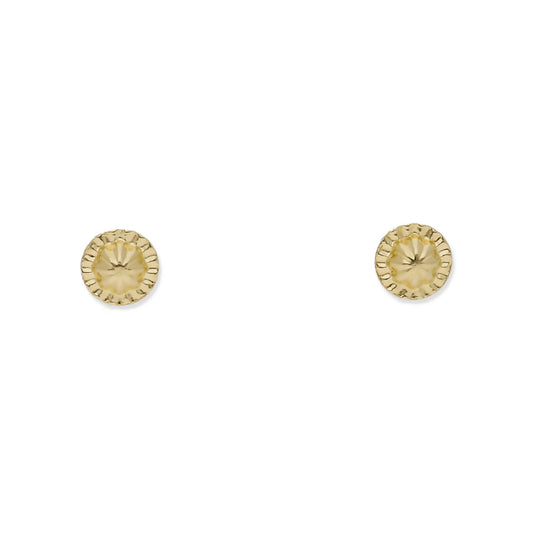 Pendientes Bebé Oro 18K con Turquesa 3 mm