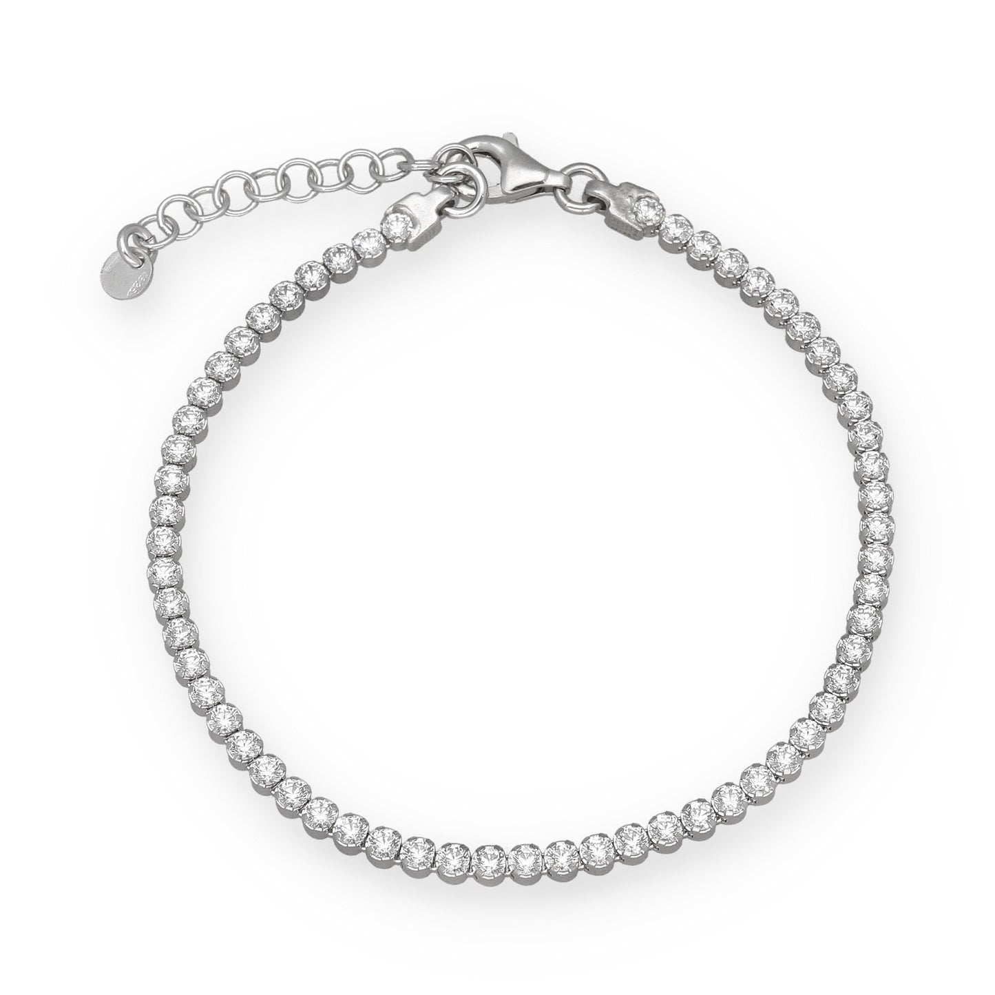 Pulsera Riviere en Plata de Ley 925 con Circonitas Redondas