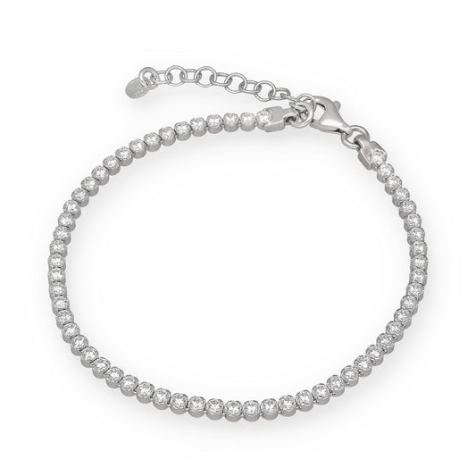 Pulsera Riviere en Plata de Ley 925 con Circonitas Redondas