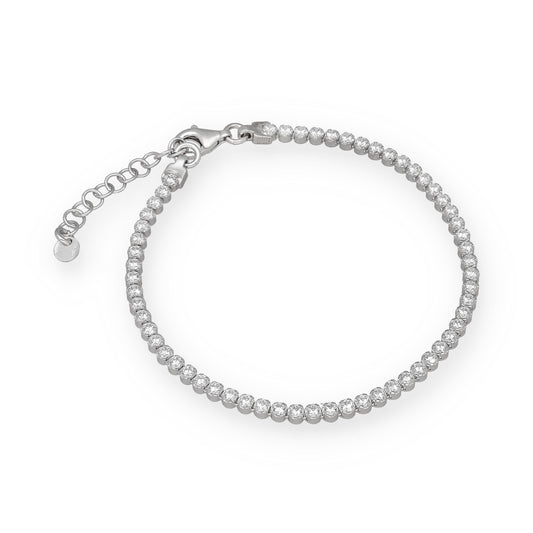 Pulsera Riviere en Plata de Ley 925 con Circonitas Redondas