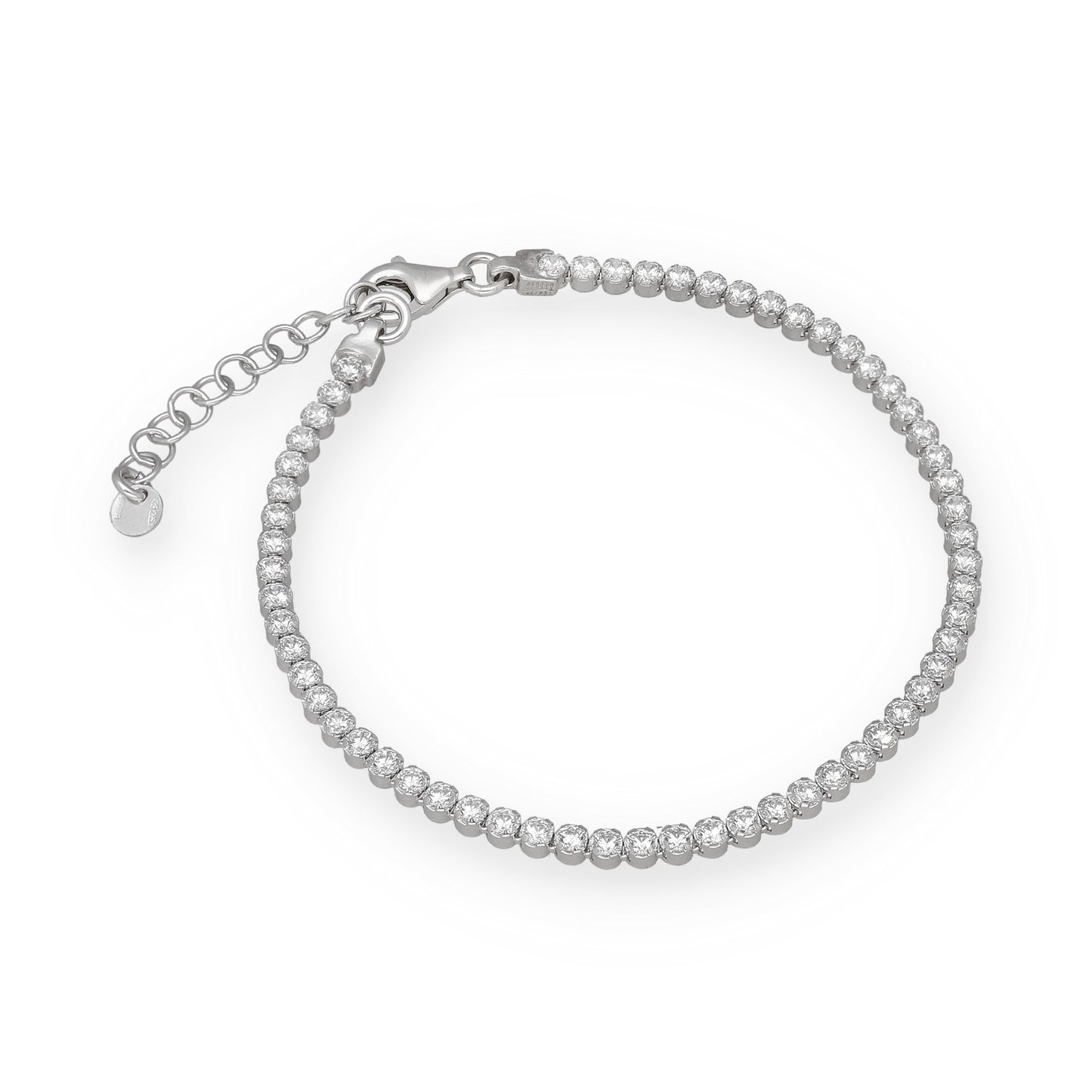 Pulsera Riviere en Plata de Ley 925 con Circonitas Redondas