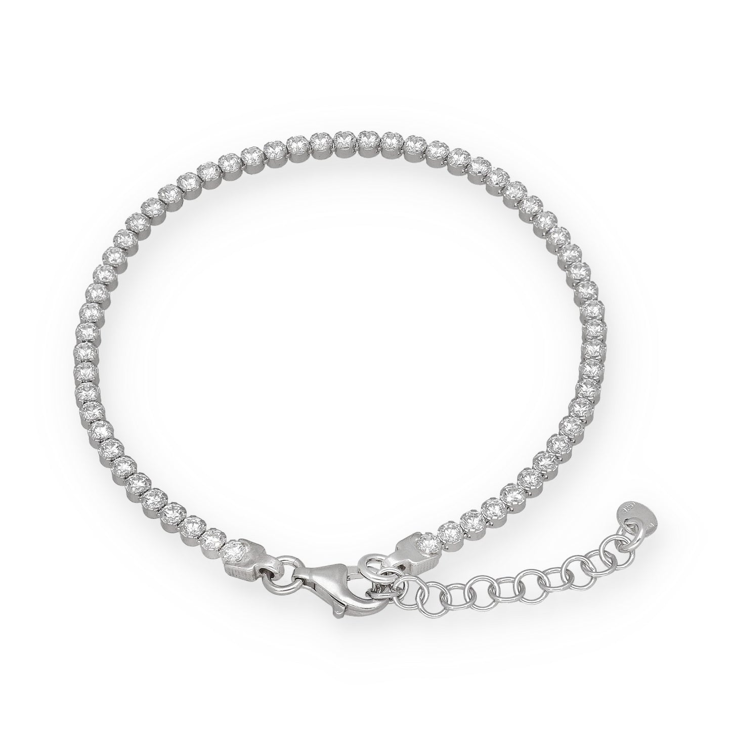 Pulsera Riviere en Plata de Ley 925 con Circonitas Redondas