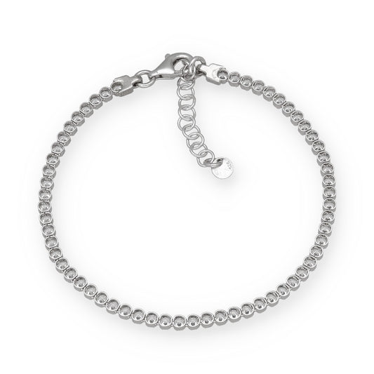 Pulsera Riviere en Plata de Ley 925 con Circonitas Redondas