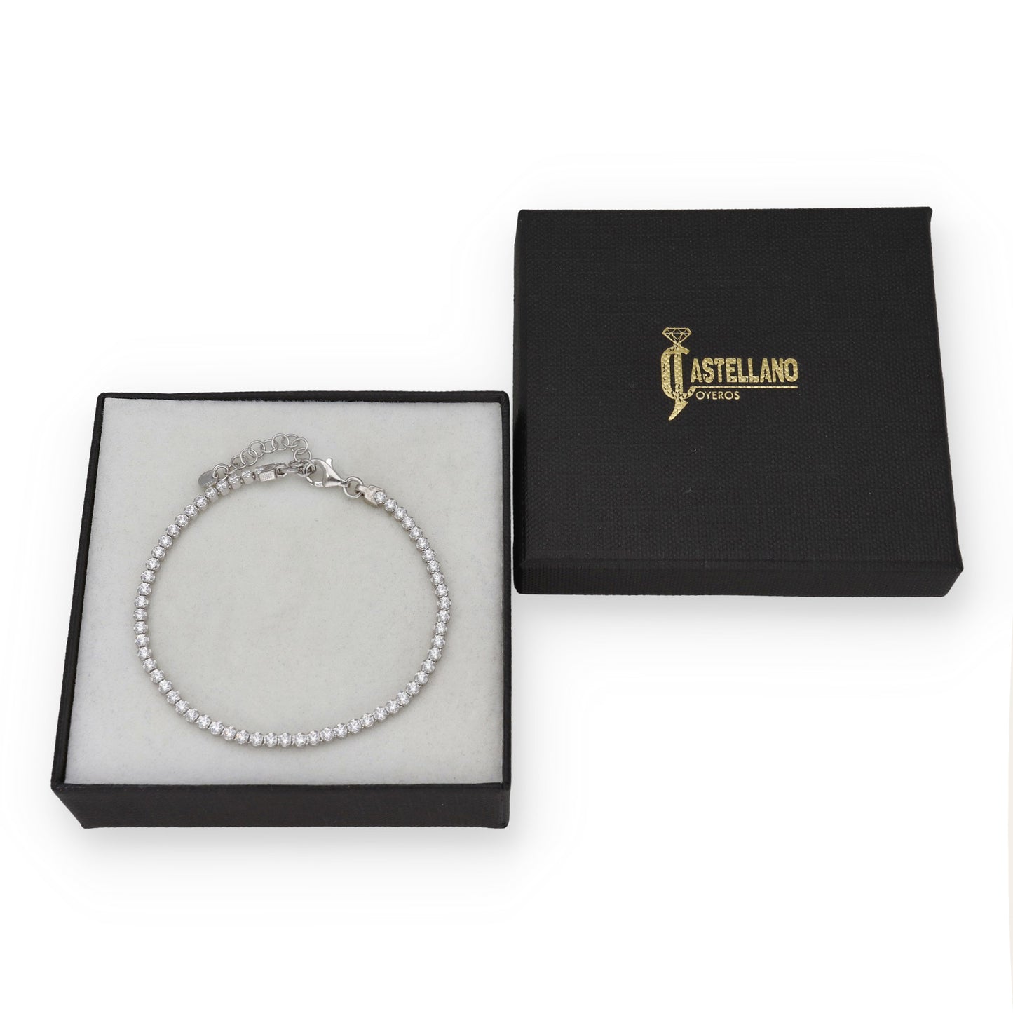Pulsera Riviere en Plata de Ley 925 con Circonitas Redondas