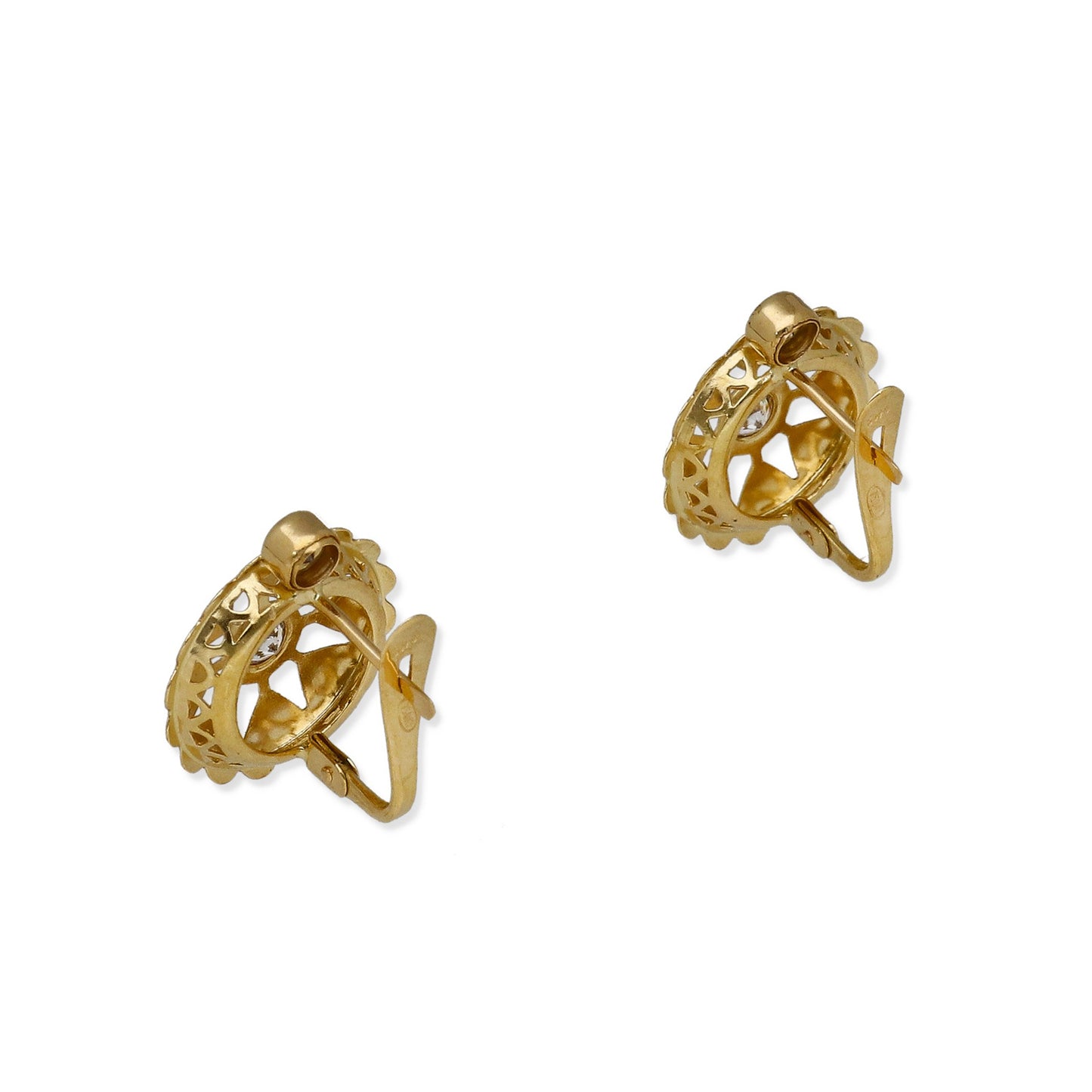 Pendientes Cubana en Oro y Circonita Modelo Lucena