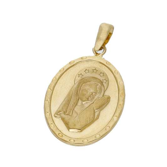 Medalla Virgen Niña en Oro 18k Oval Modelo Venecia