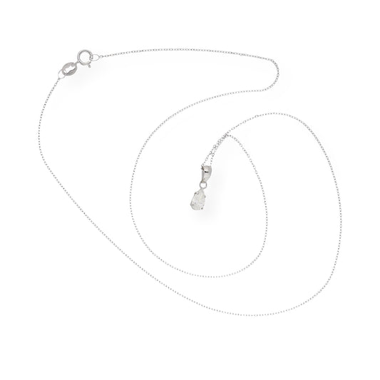 Collar con Colgante Marian con Diamante Talla Pera y Oro Blanco 18k