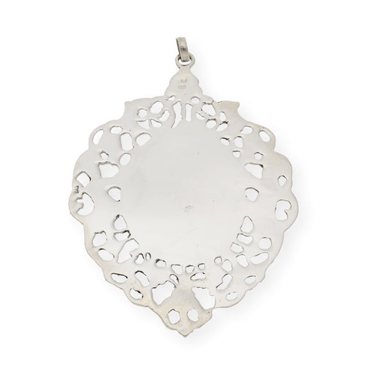 Medalla de cuna de plata de ley Ángel de la guarda