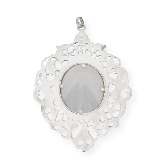 Medalla de cuna de plata de ley Virgen de la Soledad