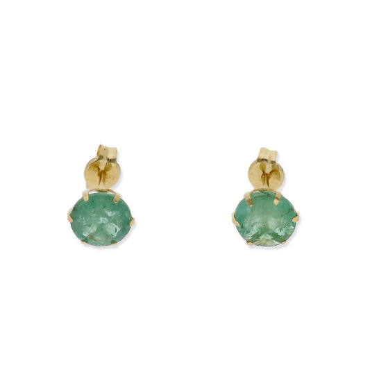 Pendientes Deep en Oro 18K con Esmeralda en 6 Garras