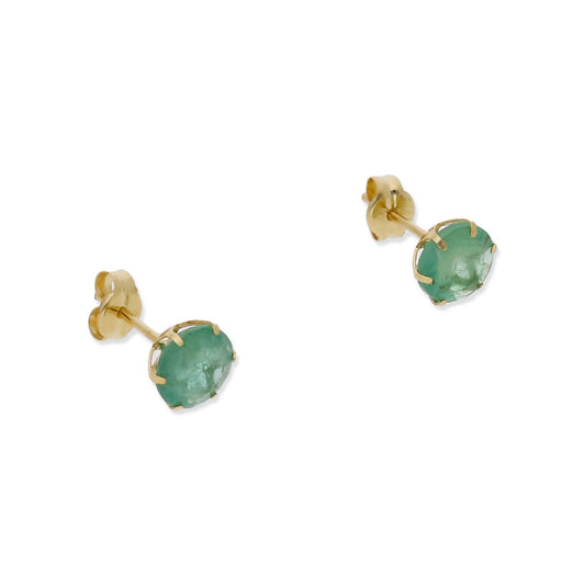 Pendientes Deep en Oro 18K con Esmeralda en 6 Garras