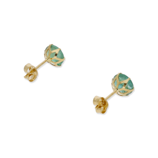 Pendientes Deep en Oro 18K con Esmeralda en 6 Garras