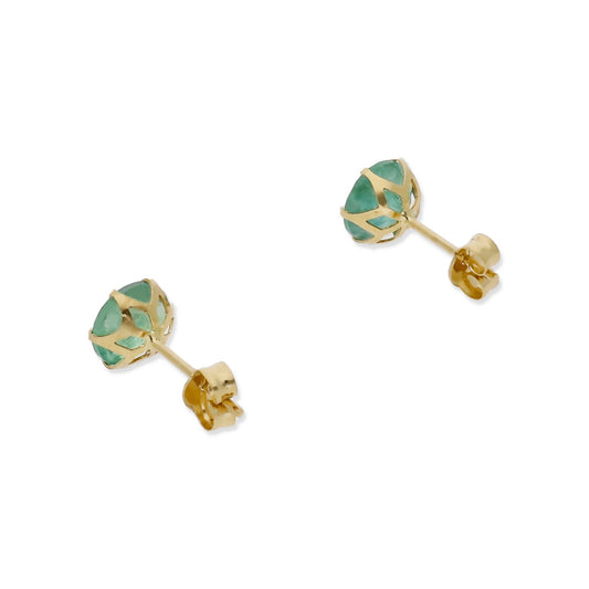 Pendientes Deep en Oro 18K con Esmeralda en 6 Garras