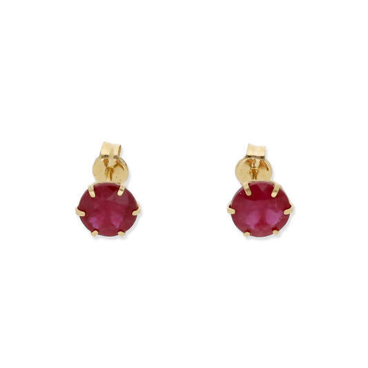 Pendientes Deep en Oro 18K con Rubí en 6 Garras