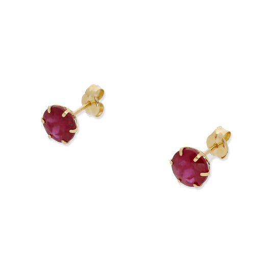 Pendientes Deep en Oro 18K con Rubí en 6 Garras