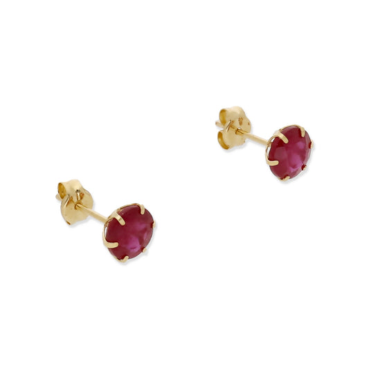 Pendientes Deep en Oro 18K con Rubí en 6 Garras