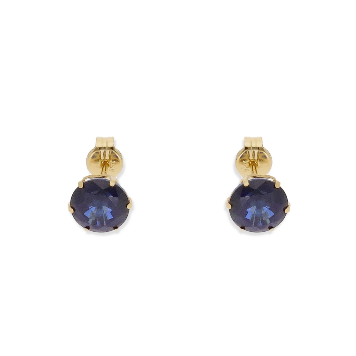 Pendientes Deep en Oro 18K con Zafiro en 6 Garras