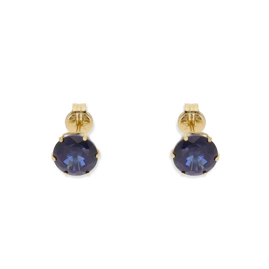 Pendientes Deep en Oro 18K con Zafiro en 6 Garras