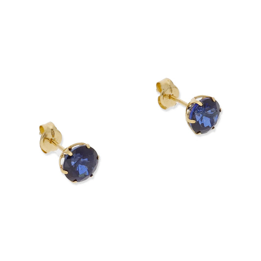 Pendientes Deep en Oro 18K con Zafiro en 6 Garras