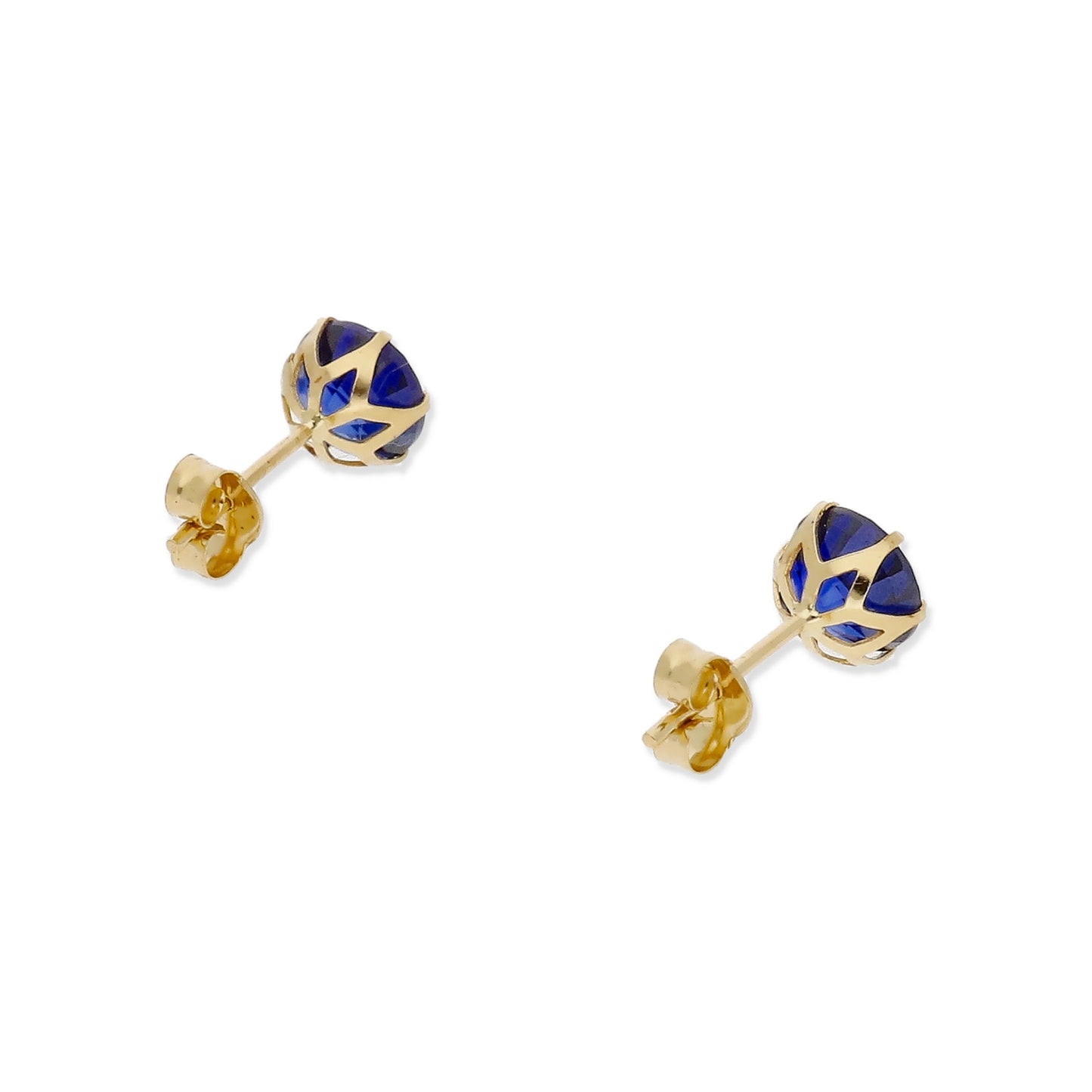 Pendientes Deep en Oro 18K con Zafiro en 6 Garras