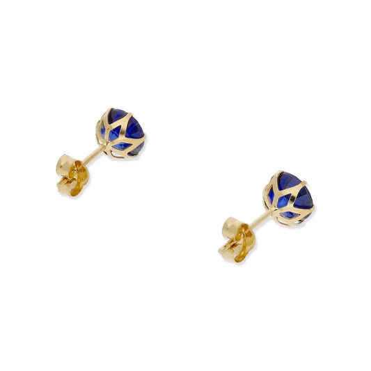 Pendientes Deep en Oro 18K con Zafiro en 6 Garras