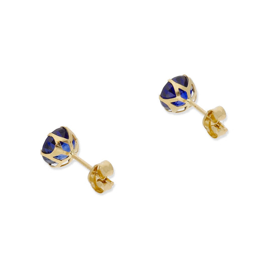 Pendientes Deep en Oro 18K con Zafiro en 6 Garras