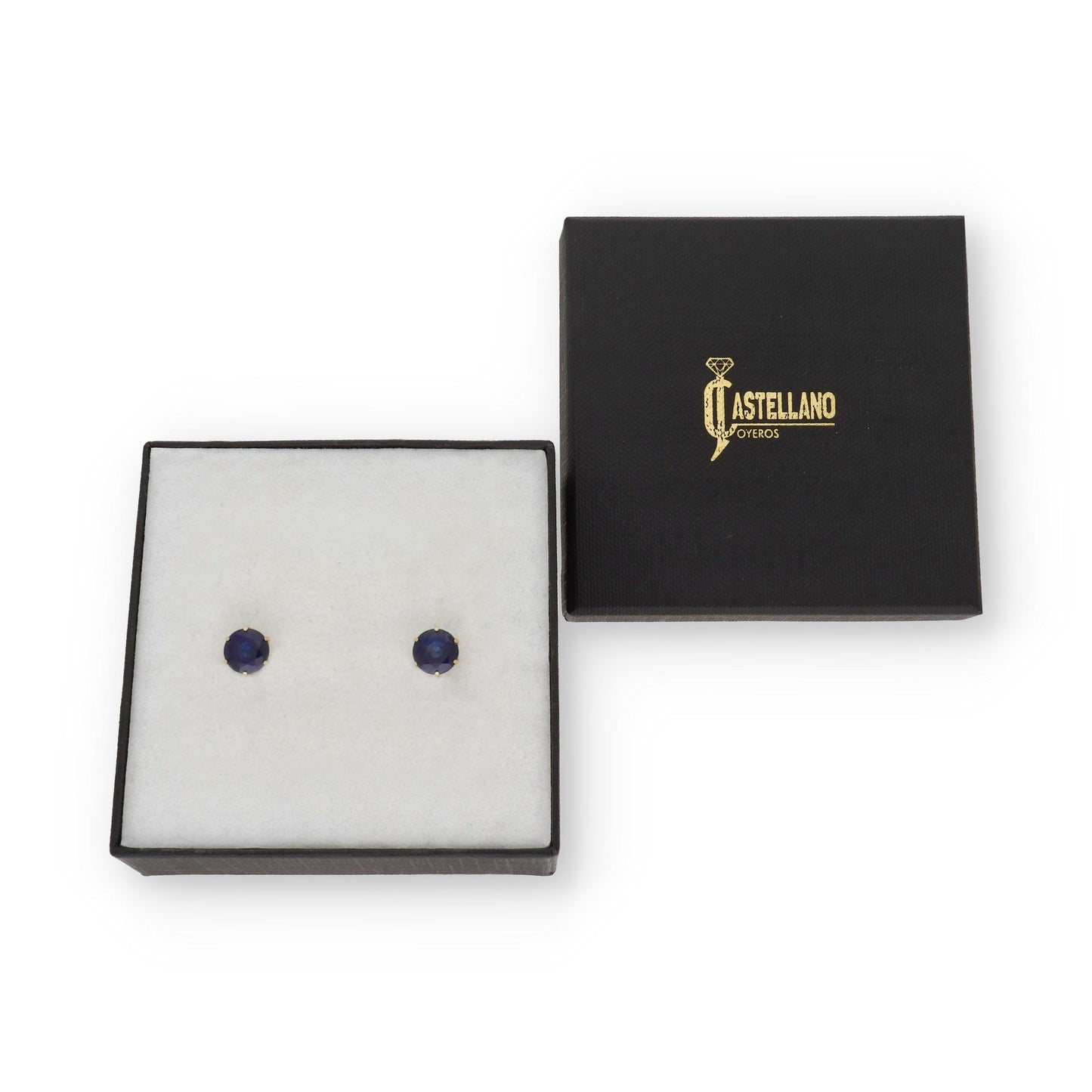 Pendientes Deep en Oro 18K con Zafiro en 6 Garras