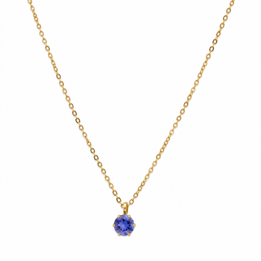Collar con Colgante Deep en Oro de Ley 18K y Tanzanita