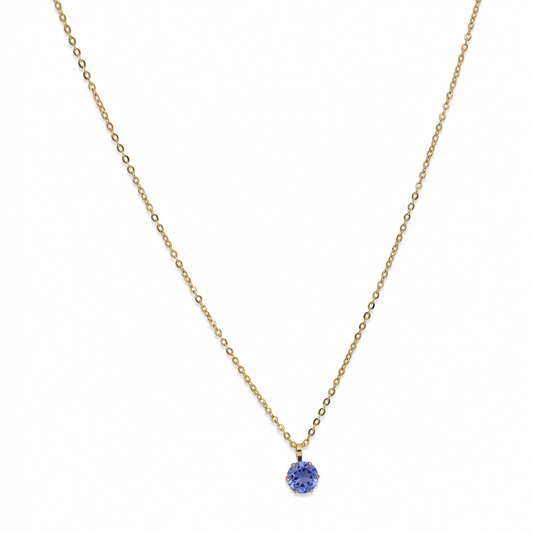 Collar con Colgante Deep en Oro de Ley 18K y Tanzanita