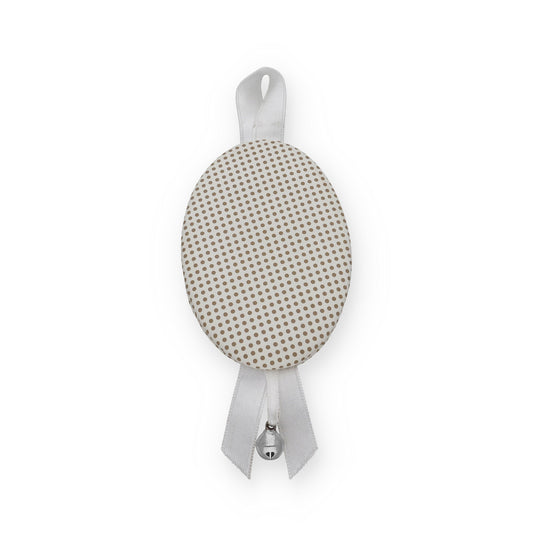 Medalla de Cuna Virgen con Niño Oval en Baño de Plata y Cascabel Modelo Frair