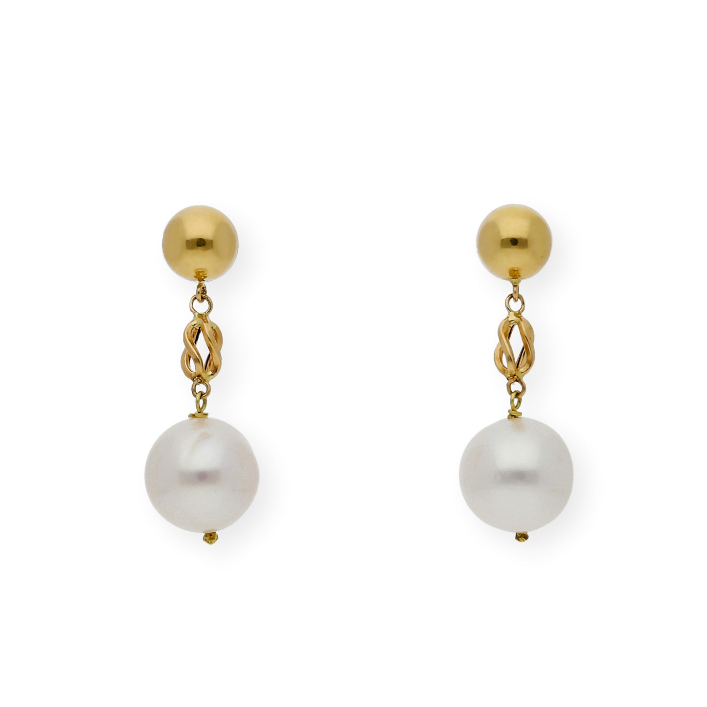 Pendientes Cavea en Oro de Ley 18K con Perlas Freshwater